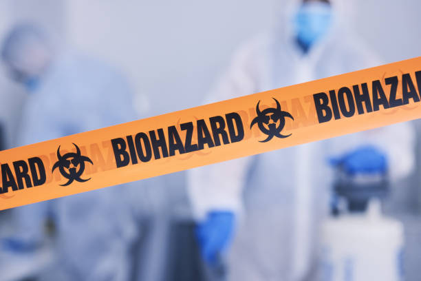 Professional Biohazard Cleanup technician working in Edna, TX